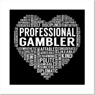 Professional Gambler Heart Posters and Art